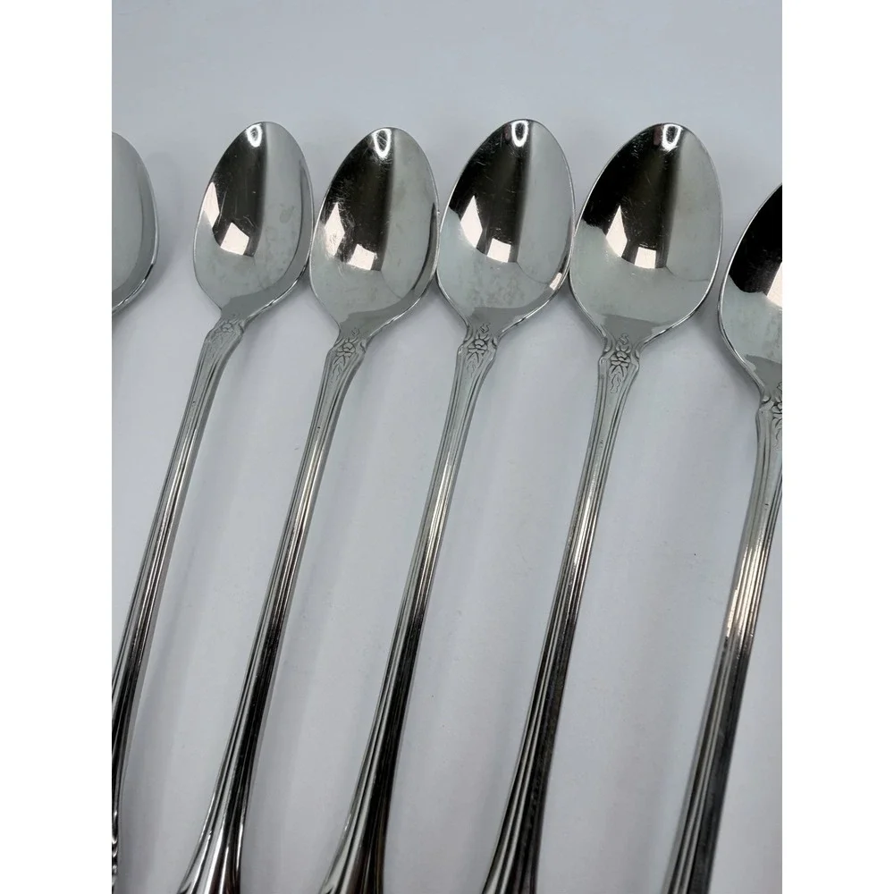 Oneida RAPHAEL Stainless Distinction Deluxe Iced Tea Spoons Lot Of 10